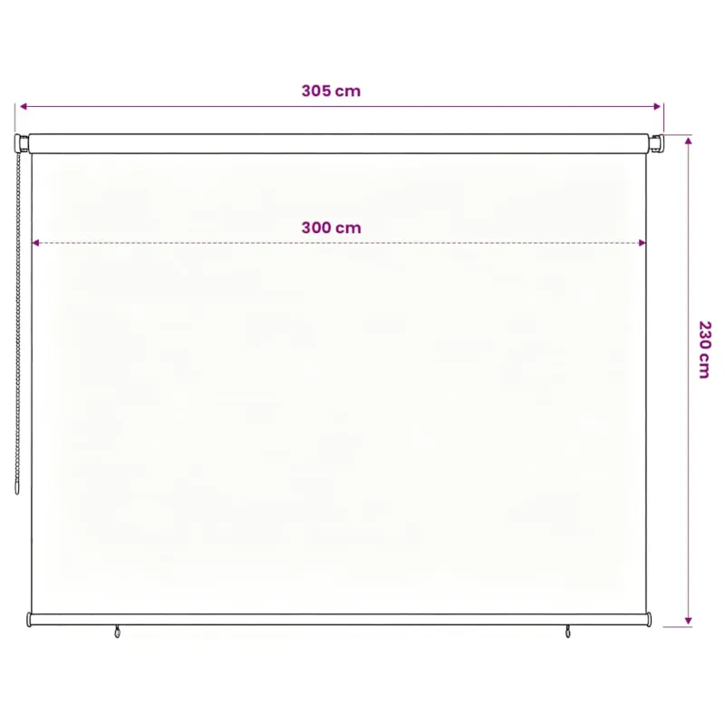Lauko roletas, mėlynos spalvos, 300x230cm, HDPE