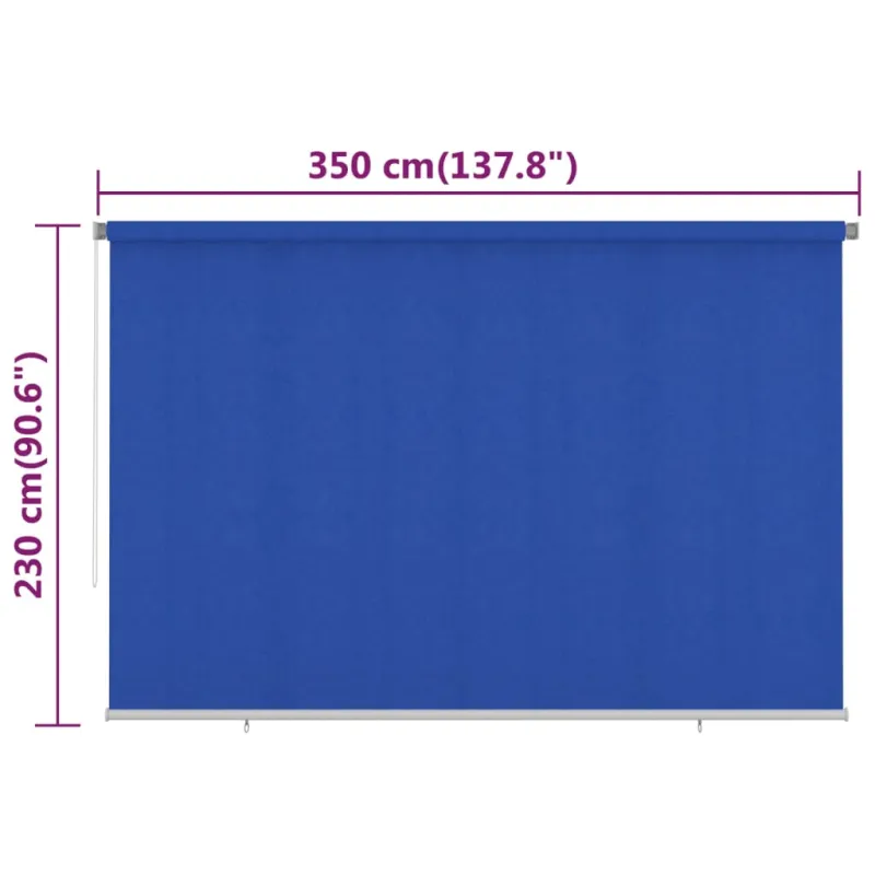 Lauko roletas, mėlynos spalvos, 350x230cm, HDPE