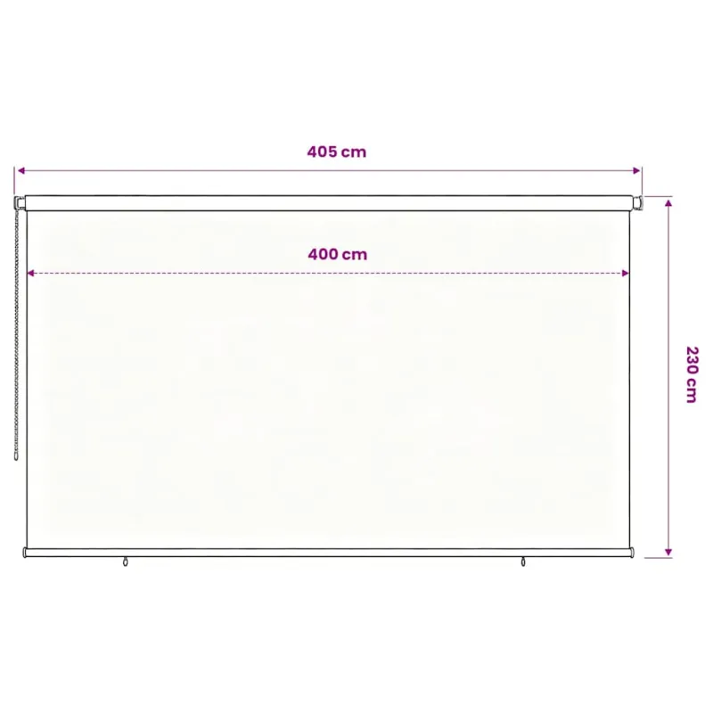 Lauko roletas, rudos spalvos, 400x230cm, HDPE