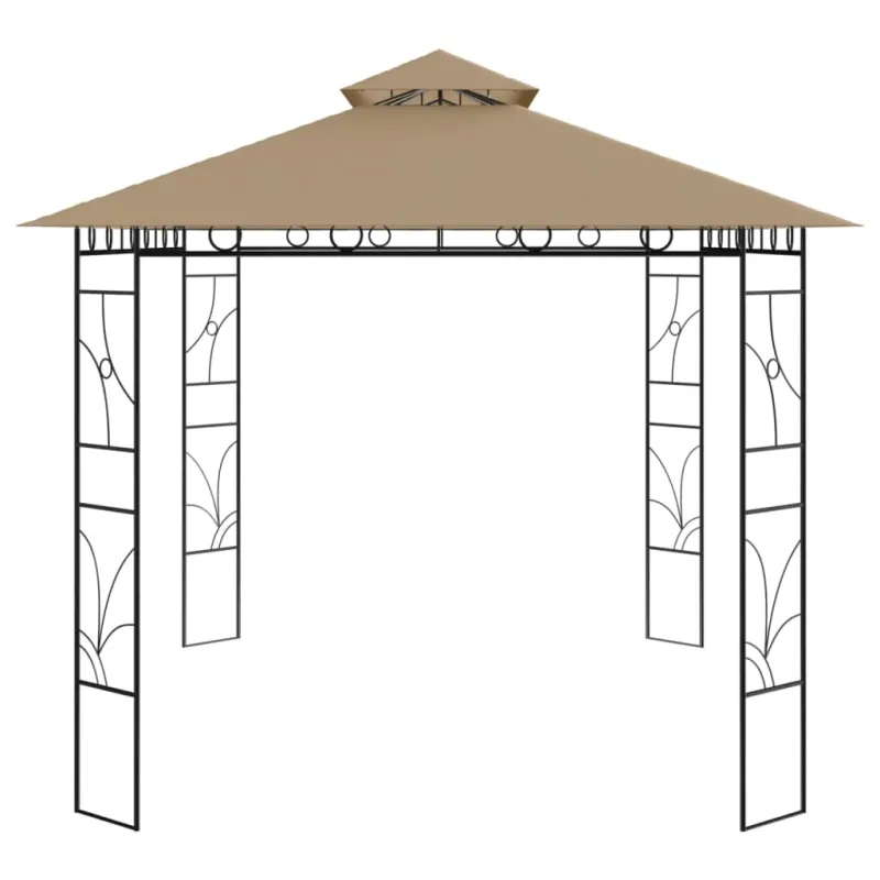 Pavėsinė, taupe spalvos, 4x3x2,7m, 160g/m²