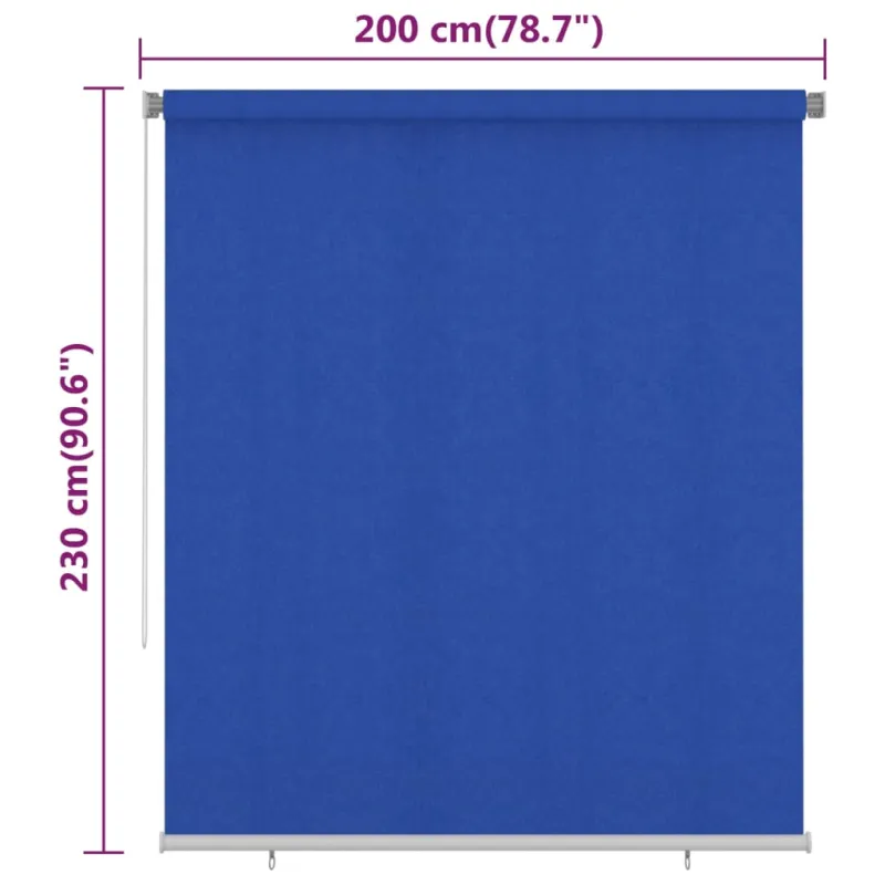 Lauko roletas, mėlynos spalvos, 200x230cm, HDPE