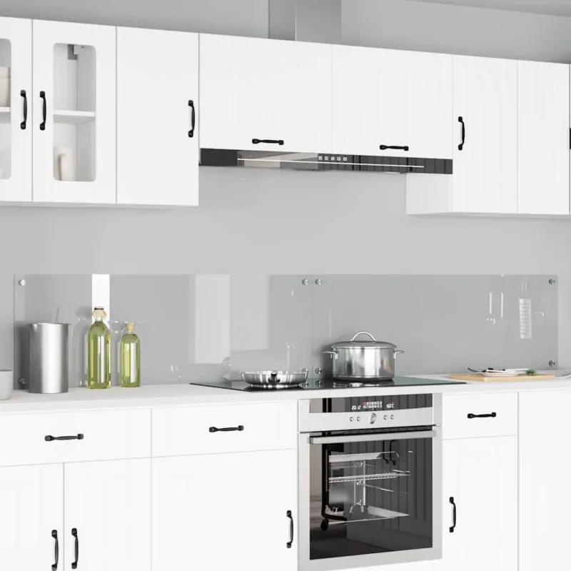 Virtuvės atbraila 2 pcs Skaidrus 120 x 40 cm grūdintas stiklas
