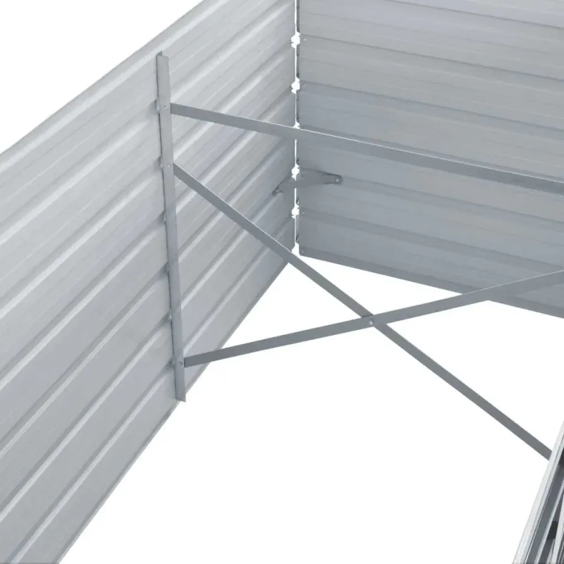 Lovelis, pilkas, galvanizuotas plienas, 240x80x45cm