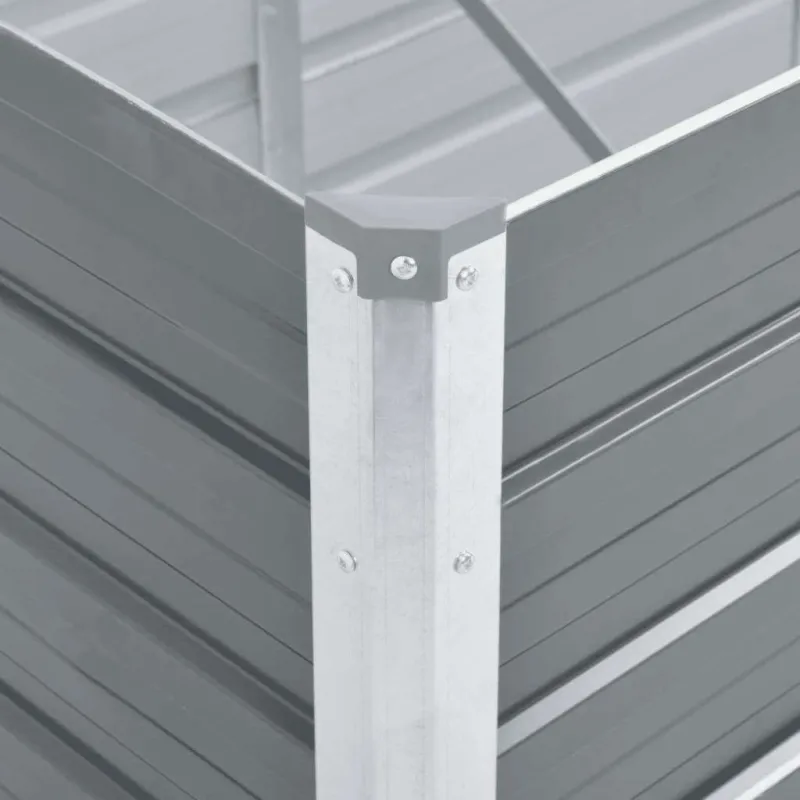 Lovelis, pilkas, galvanizuotas plienas, 240x80x45cm