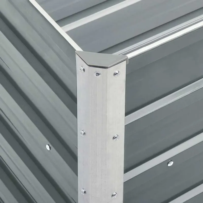 Lovelis, pilkas, 240x40x77cm, galvanizuotas plienas, aukštas