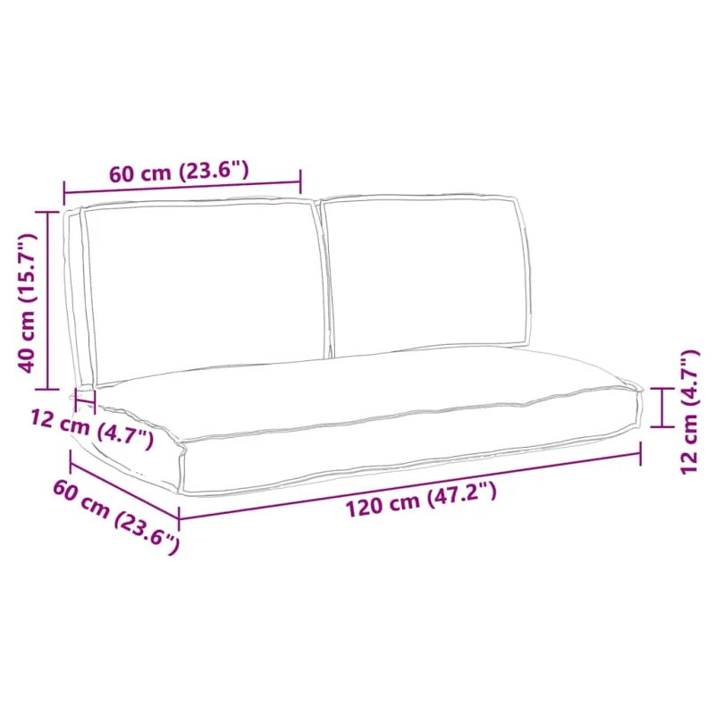 Pagalvių komplektas 3 pcs Pilka Oksfordo audinys