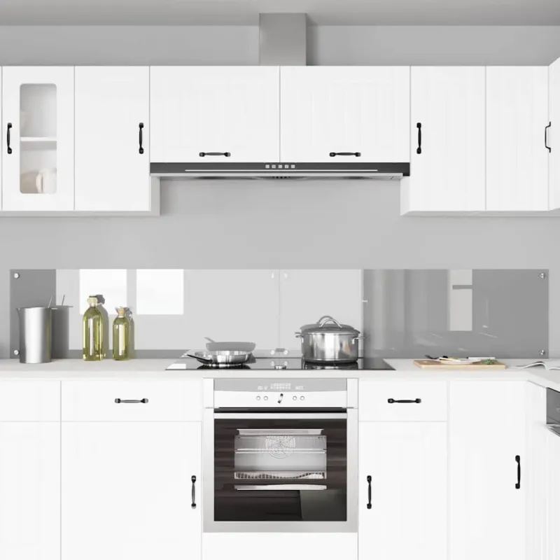 Virtuvės atbraila 2 pcs Šviesiai pilka 120 x 40 cm