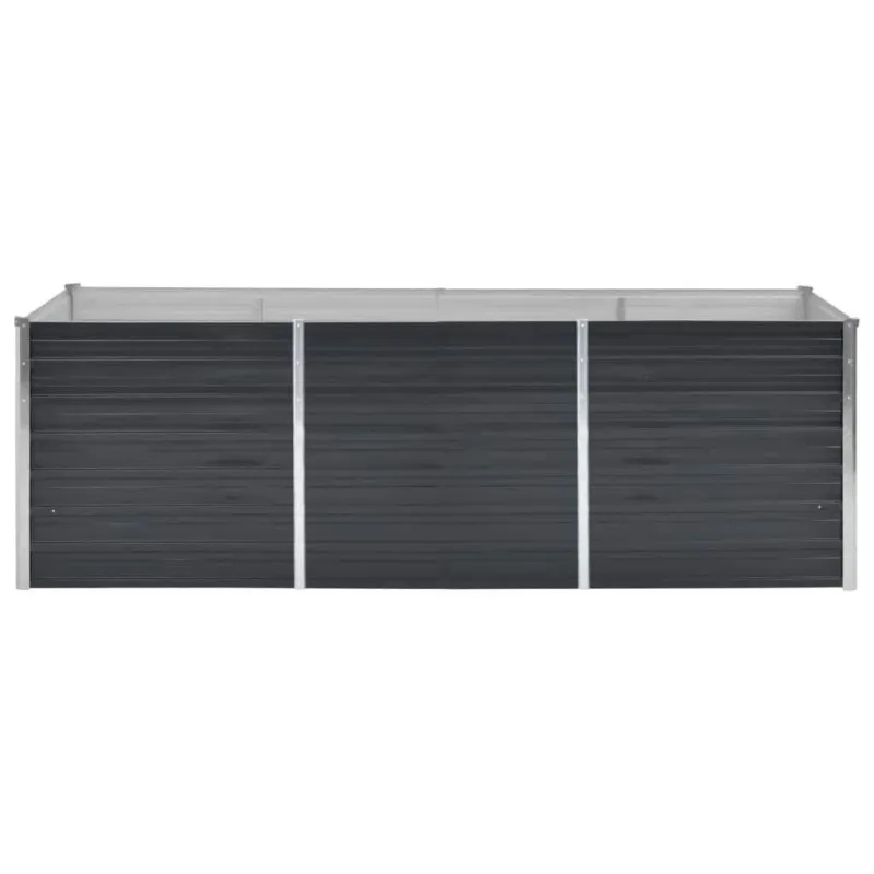 Sodo lovelis, antracito, 240x80x77cm, plienas, aukštas