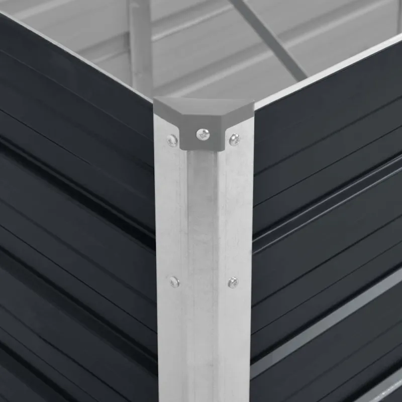 Sodo lovelis, antracito, 240x80x77cm, plienas, aukštas