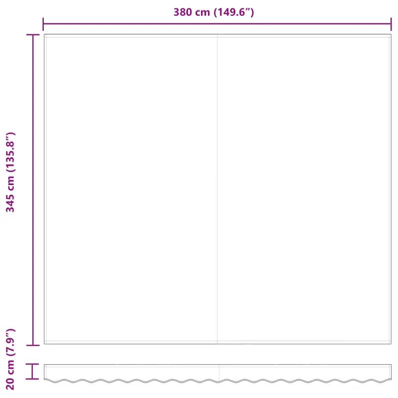 Ištraukiama markizė Įvairiaspalvis 400 × 350 cm