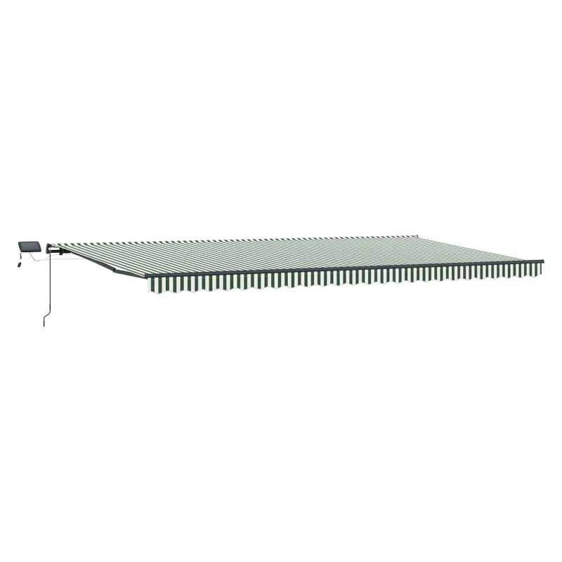 Ištraukiama markizė Žalia ir balta 600 × 350 cm