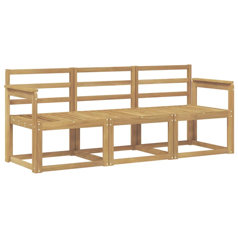 Lauko sofos komplektas 3 pcs Balta 189,5 x 63 x 73 cm