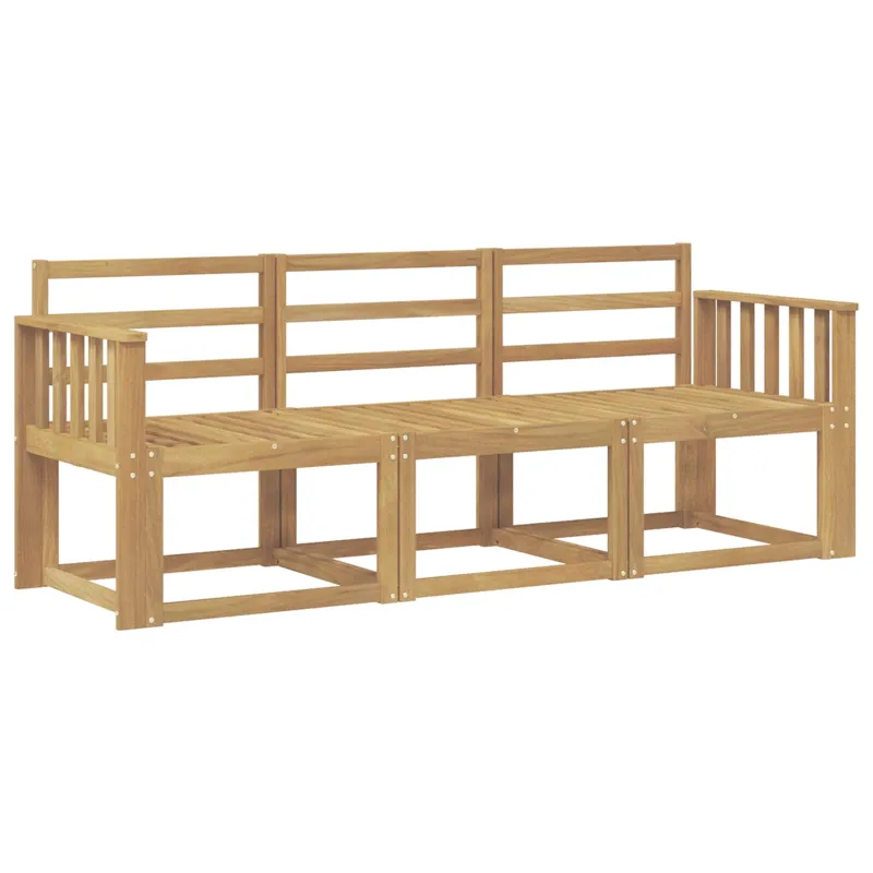 Lauko sofos komplektas 3 pcs Balta 189,5 x 63 x 73 cm