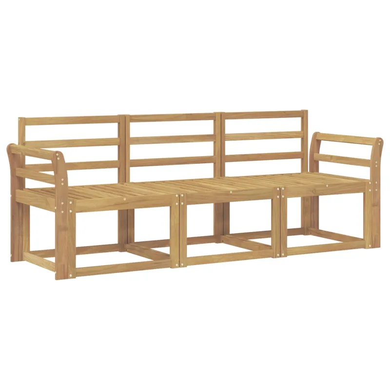 Lauko sofos komplektas 3 pcs Balta 194 x 63 x 73 cm