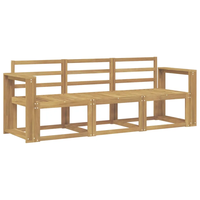 Lauko sofos komplektas 3 pcs Balta 197,5 x 63 x 73 cm