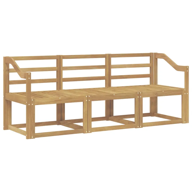 Lauko sofos komplektas 3 pcs Balta 185,5 x 63 x 73 cm