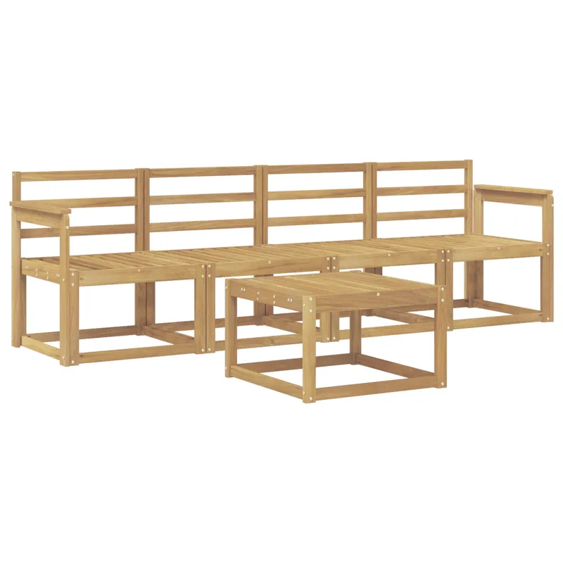 Lauko sofos komplektas 5 pcs Balta 59 x 59 x 37 cm