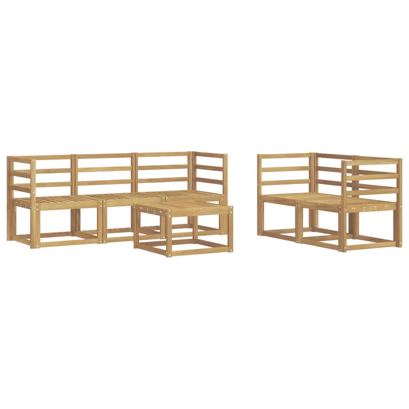 Lauko sofos komplektas 6 pcs Balta 59 x 59 x 37 cm