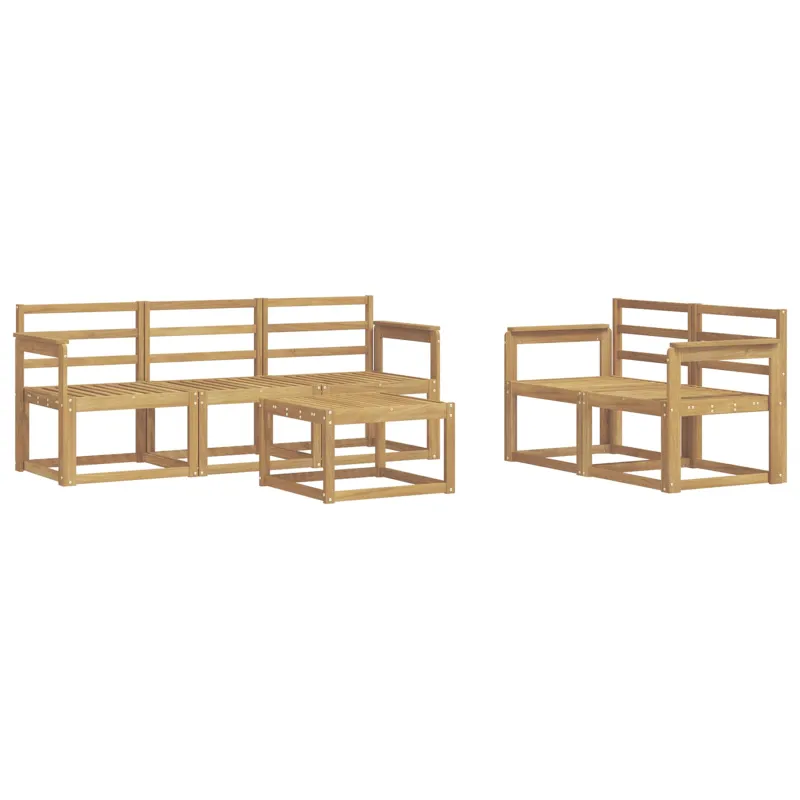 Lauko sofos komplektas 6 pcs Balta 59 x 59 x 37 cm