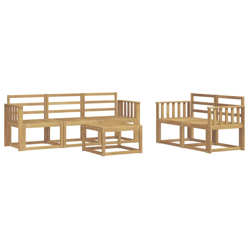 Lauko sofos komplektas 6 pcs Balta 59 x 59 x 37 cm