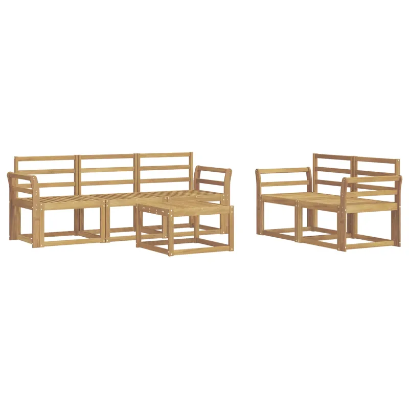Lauko sofos komplektas 6 pcs Balta 59 x 59 x 37 cm