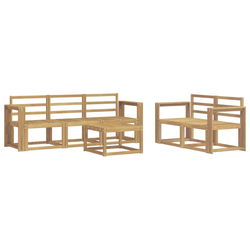 Lauko sofos komplektas 6 pcs Balta 59 x 59 x 37 cm