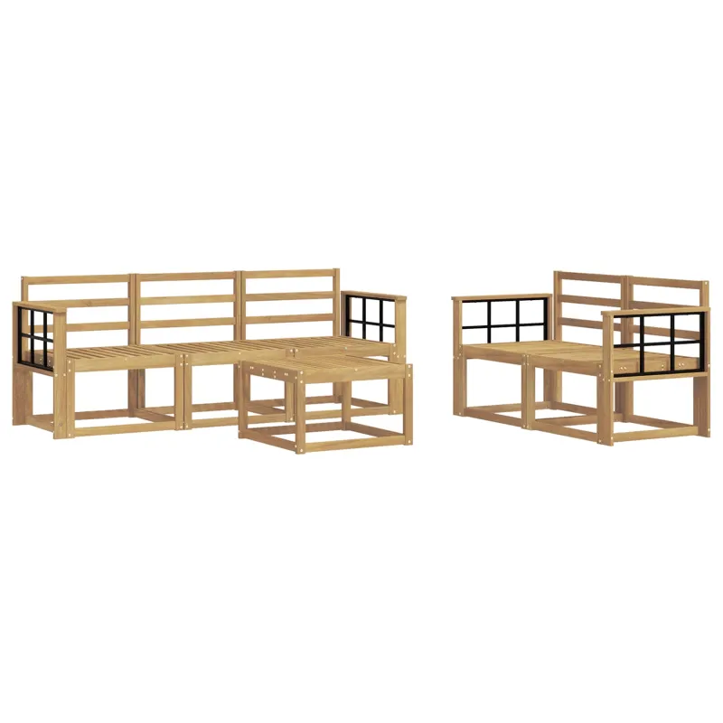 Lauko sofos komplektas 6 pcs Balta 59 x 59 x 37 cm