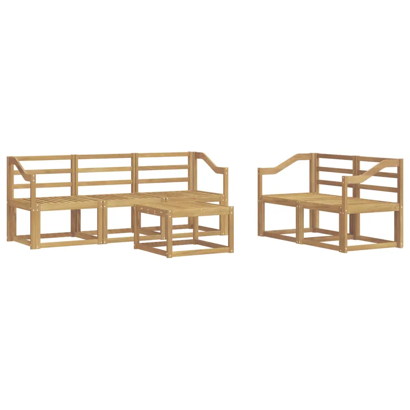 Lauko sofos komplektas 6 pcs Balta 59 x 59 x 37 cm