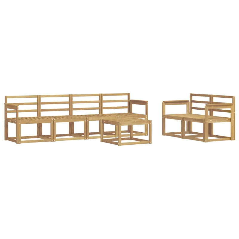 Lauko sofos komplektas 7 pcs Balta 59 x 59 x 37 cm