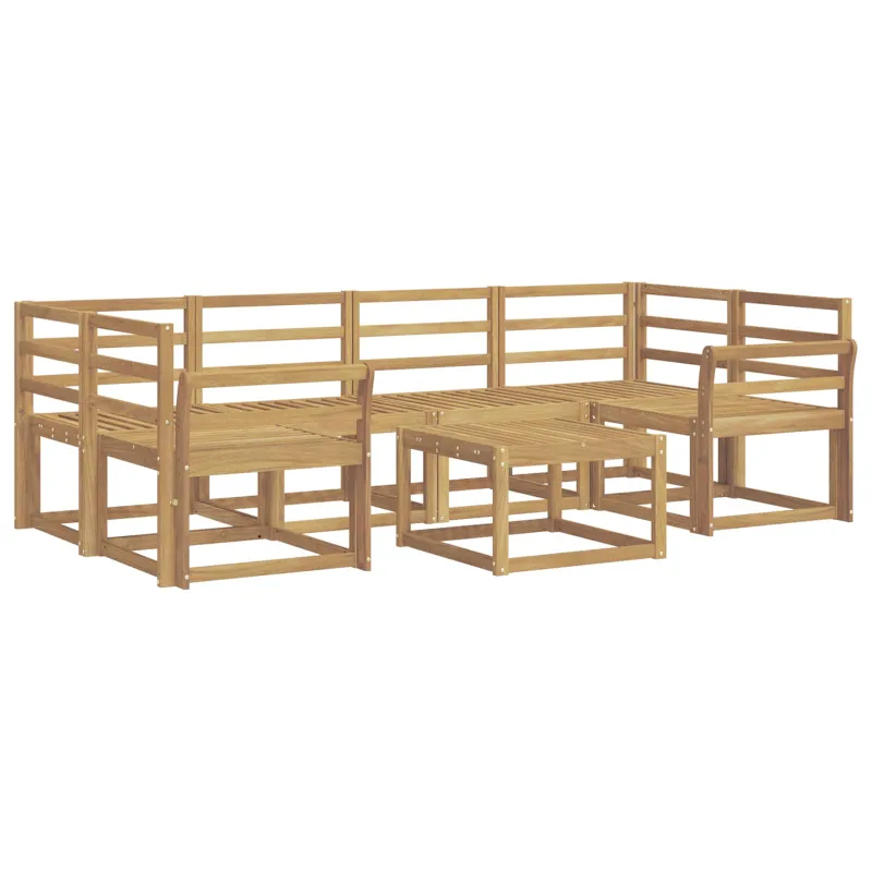 Lauko sofos komplektas 7 pcs Balta 59 x 59 x 37 cm