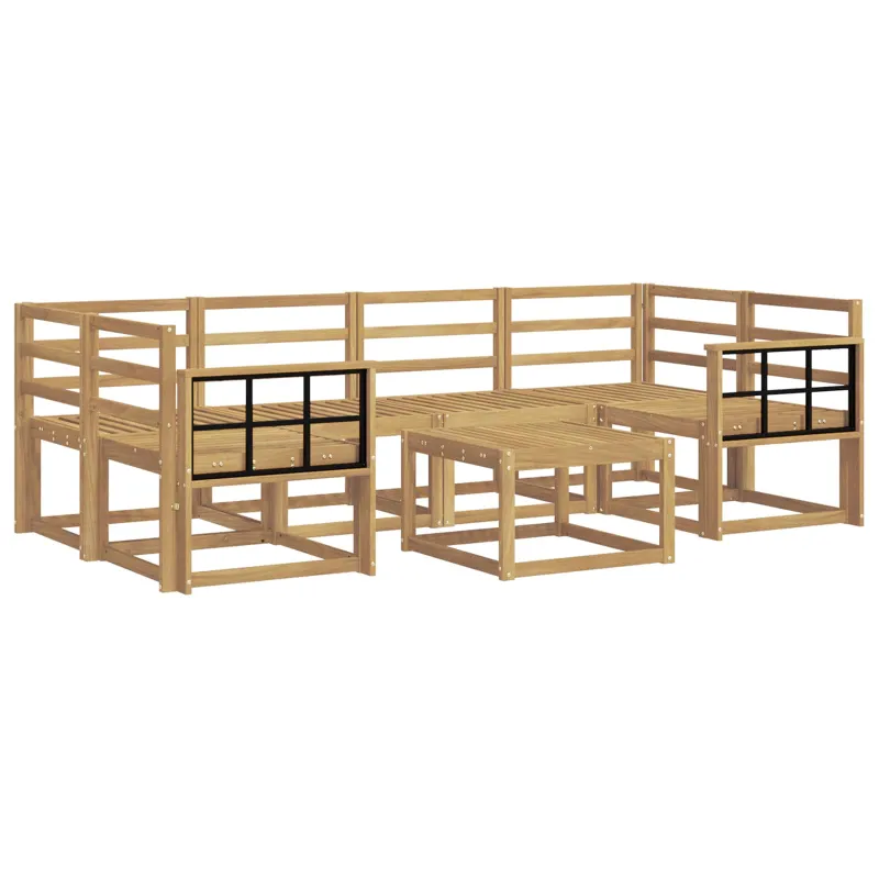Lauko sofos komplektas 7 pcs Balta 59 x 59 x 37 cm