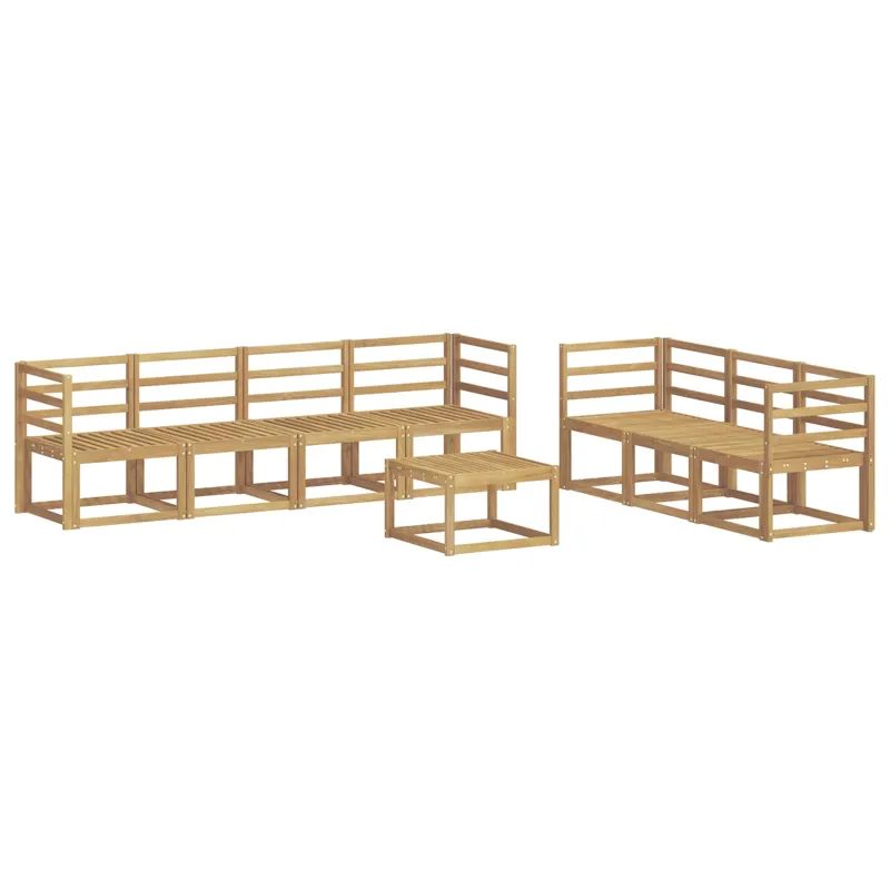 Lauko sofos komplektas 8 pcs Balta 59 x 59 x 37 cm