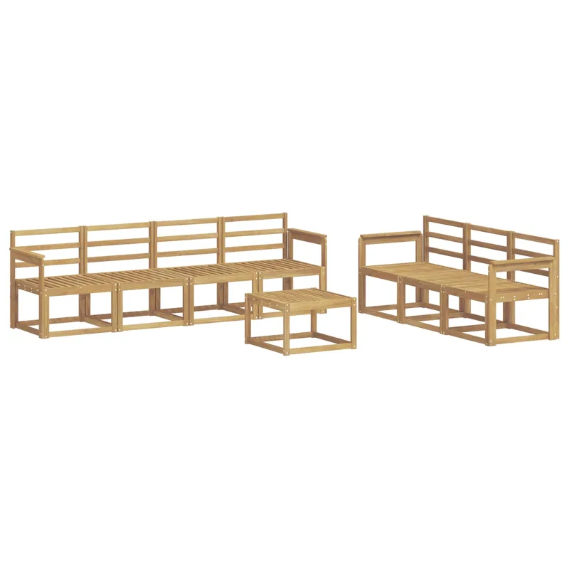Lauko sofos komplektas 8 pcs Balta 59 x 59 x 37 cm