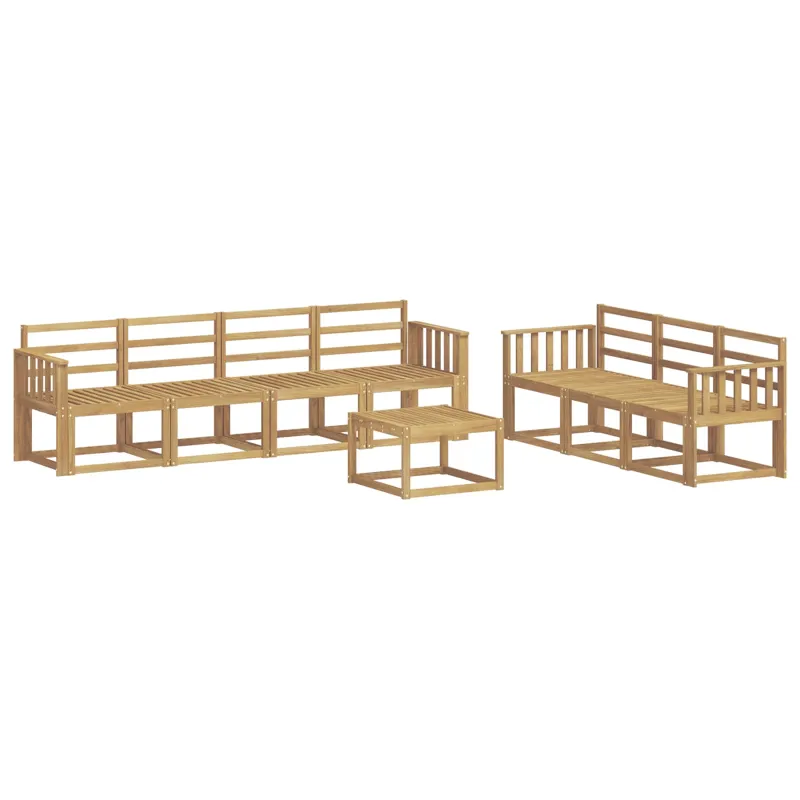 Lauko sofos komplektas 8 pcs Balta 59 x 59 x 37 cm