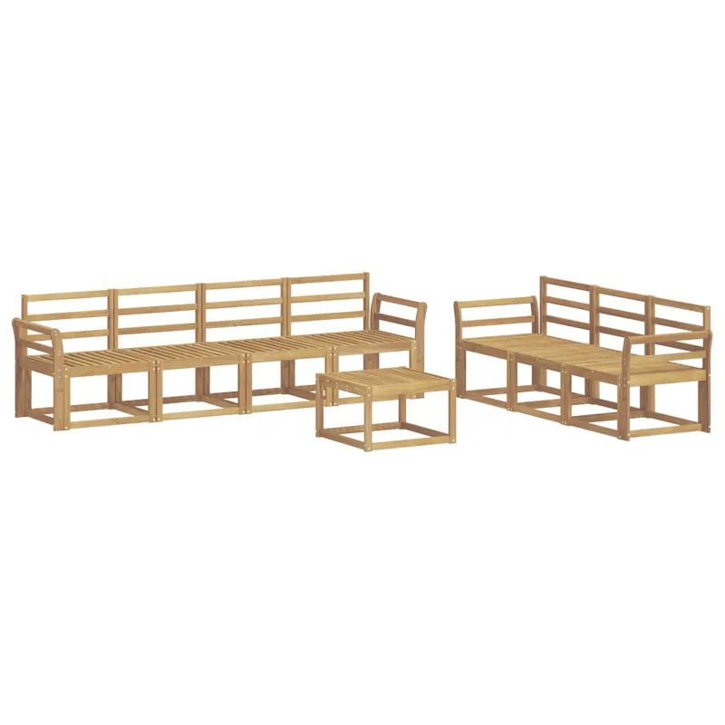 Lauko sofos komplektas 8 pcs Balta 59 x 59 x 37 cm