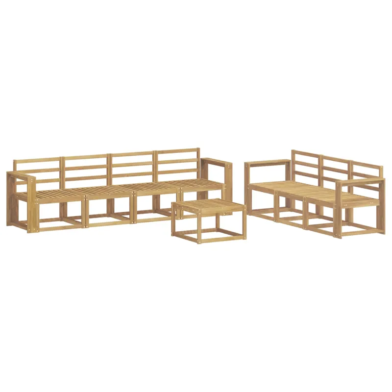 Lauko sofos komplektas 8 pcs Balta 59 x 59 x 37 cm