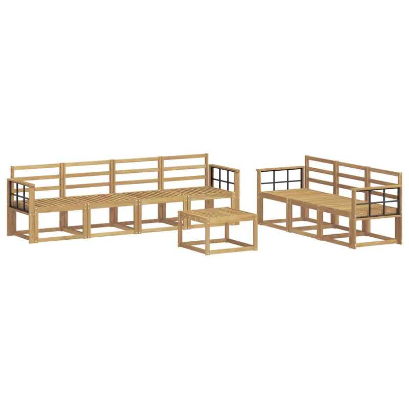 Lauko sofos komplektas 8 pcs Balta 59 x 59 x 37 cm