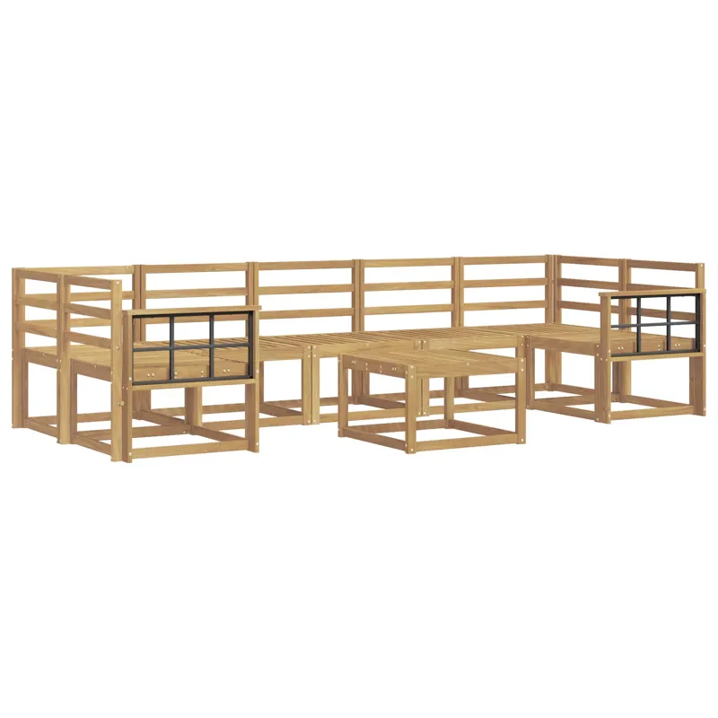 Lauko sofos komplektas 8 pcs Balta 59 x 59 x 37 cm