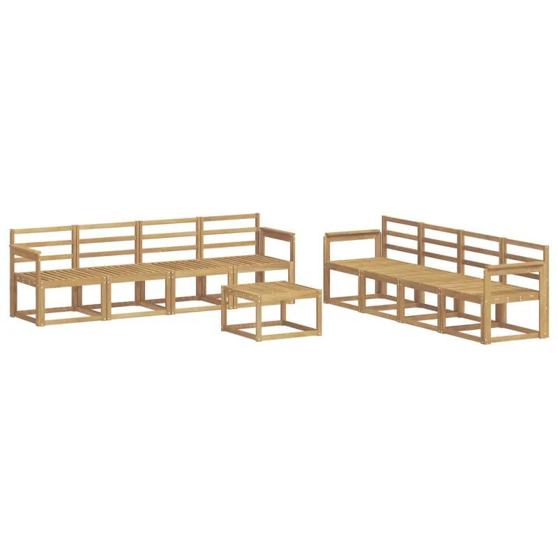 Lauko sofos komplektas 9 pcs Balta 59 x 59 x 37 cm