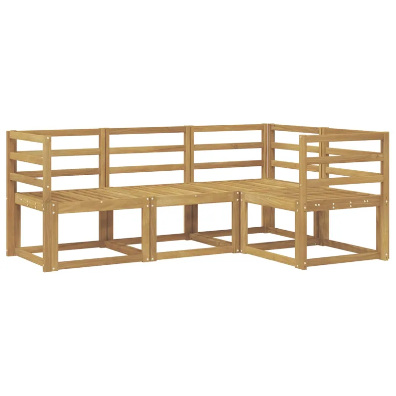 Lauko sofos komplektas 4 pcs Balta 185,5 x 126,5 x 73 cm