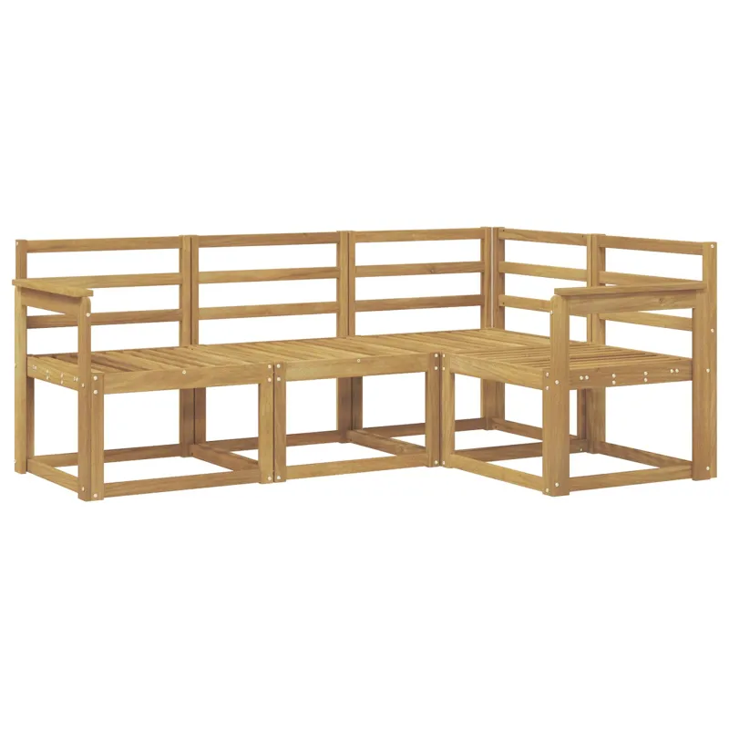 Lauko sofos komplektas 4 pcs Balta 187,5 x 128,5 x 73 cm