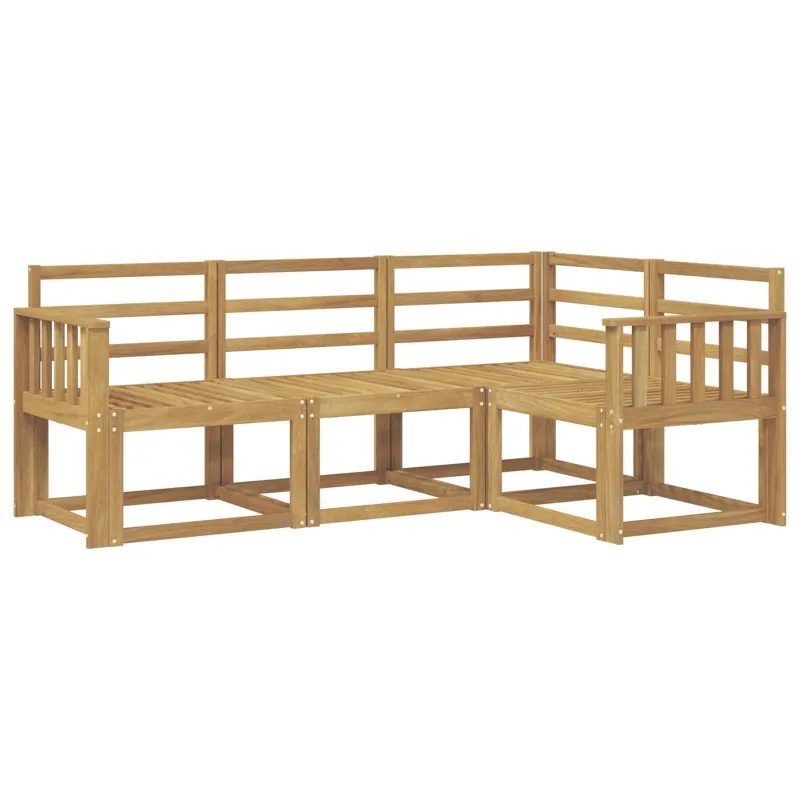 Lauko sofos komplektas 4 pcs Balta 187,5 x 128,5 x 73 cm