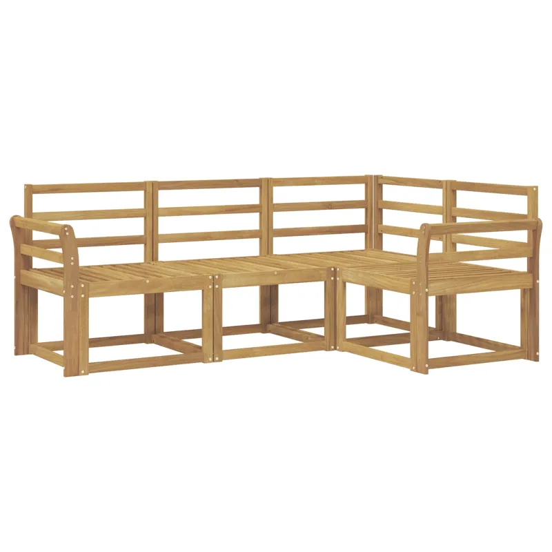Lauko sofos komplektas 4 pcs Balta 190 x 130,5 x 73 cm
