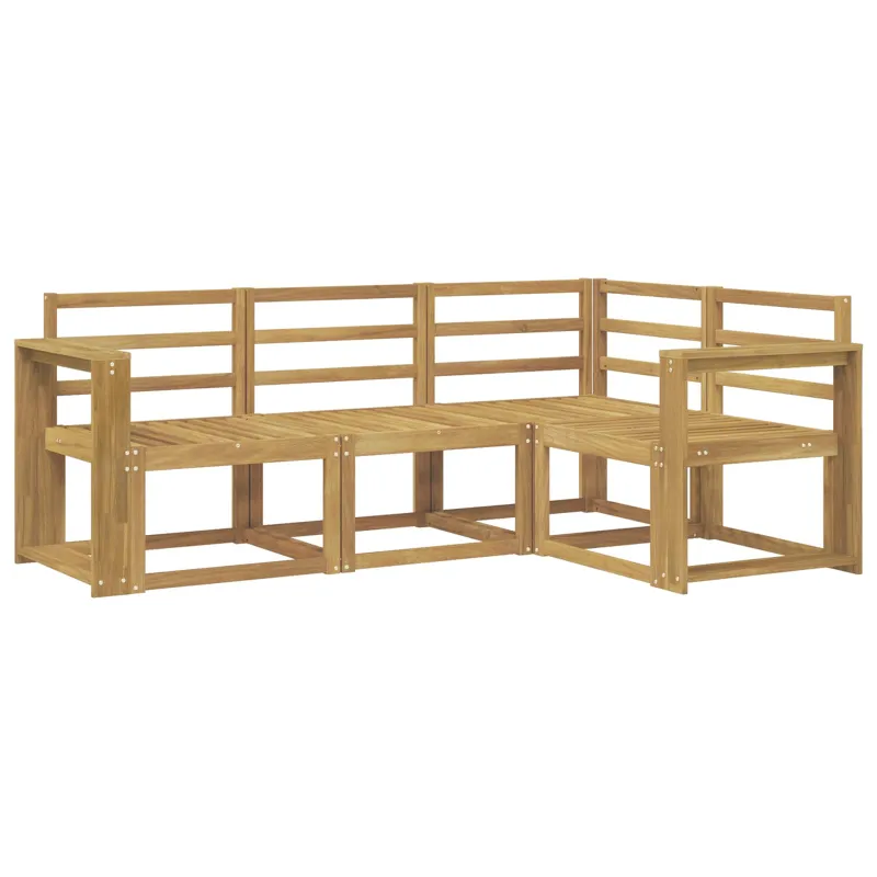 Lauko sofos komplektas 4 pcs Balta 191,5 x 132,5 x 73 cm