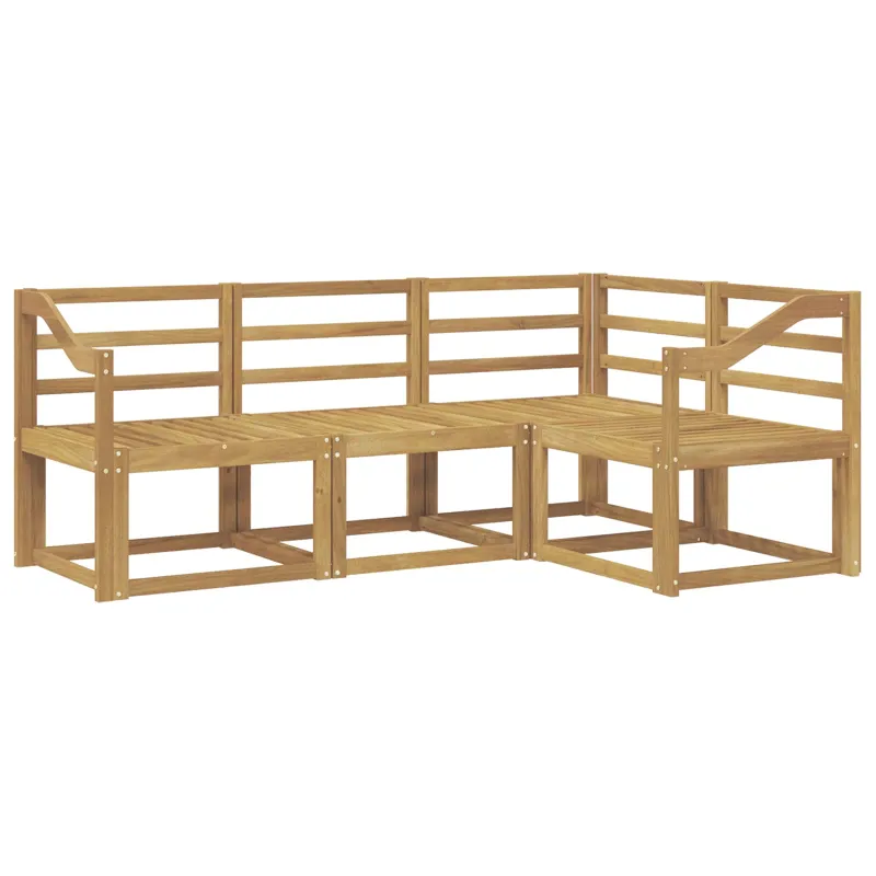 Lauko sofos komplektas 4 pcs Balta 185,5 x 126,5 x 73 cm