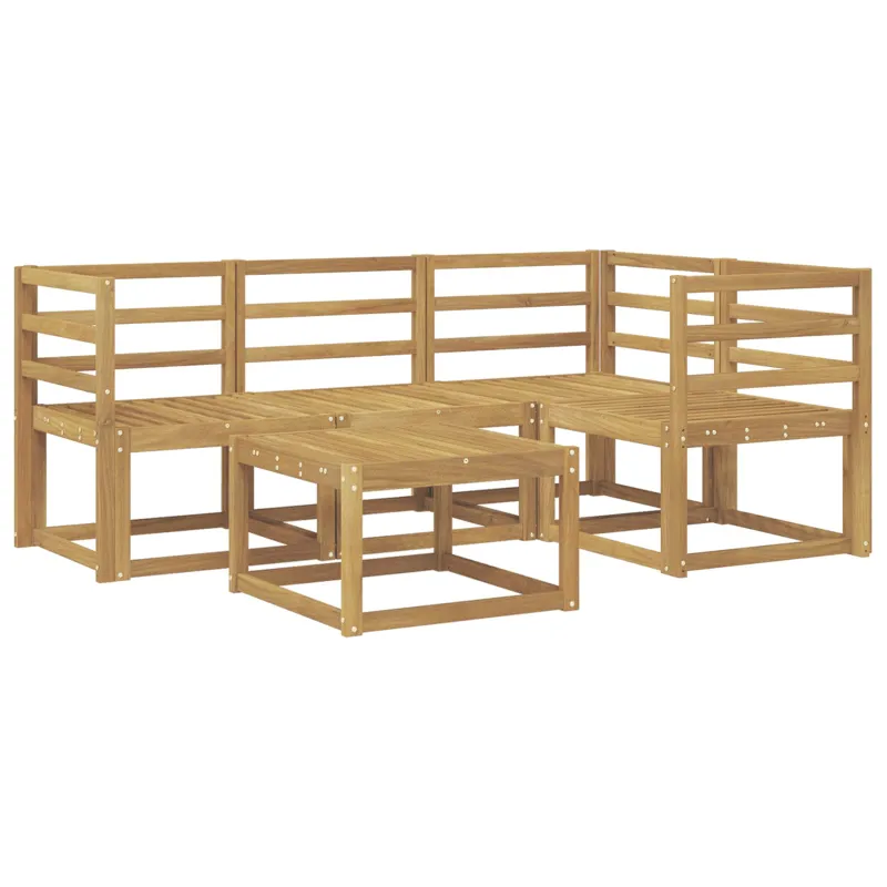 Lauko sofos komplektas 5 pcs Balta 59 x 59 x 37 cm