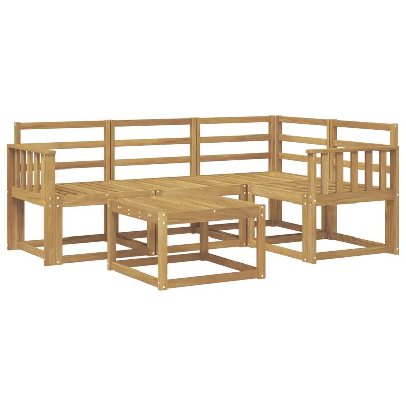 Lauko sofos komplektas 5 pcs Balta 59 x 59 x 37 cm