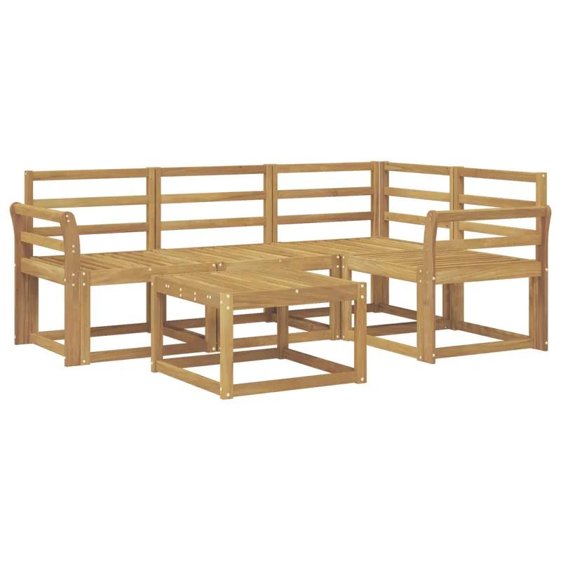 Lauko sofos komplektas 5 pcs Balta 59 x 59 x 37 cm