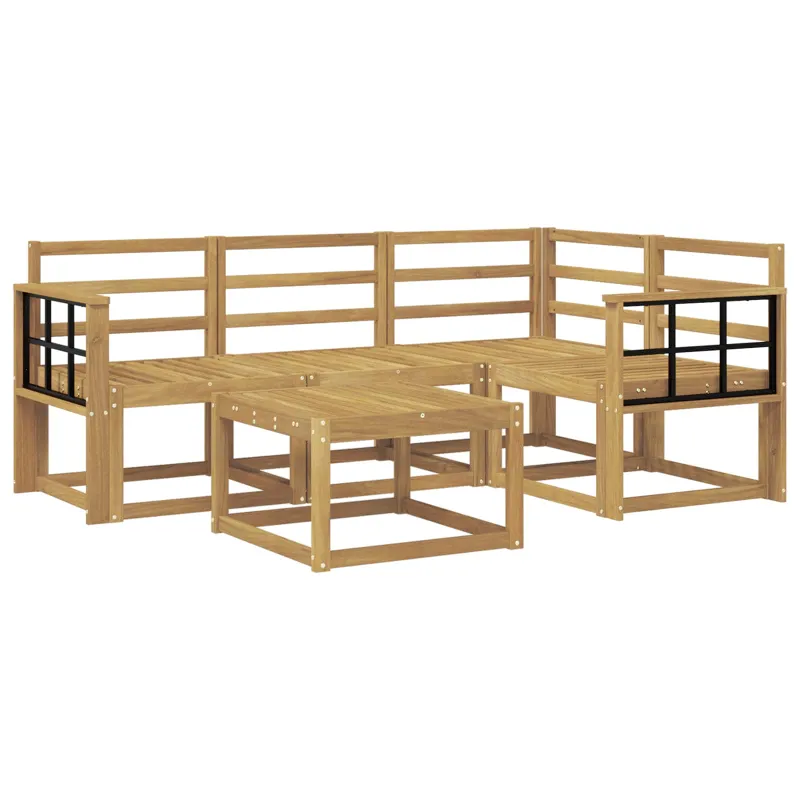 Lauko sofos komplektas 5 pcs Balta 59 x 59 x 37 cm