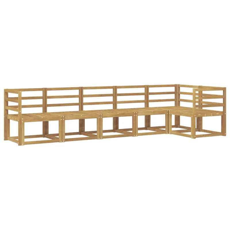 Lauko sofos komplektas 6 pcs Balta Kietos akacijos mediena